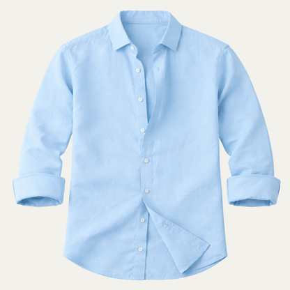Men's Cotton Linen Shirt Lightweight - Fashinoza