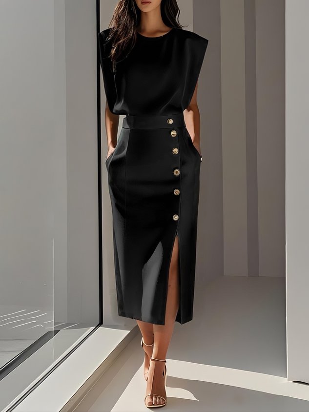 Women's Structured Midi Dress