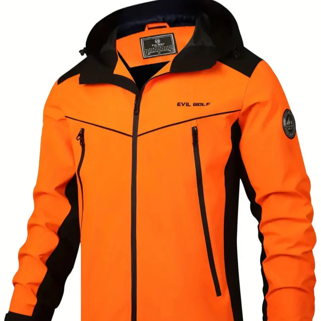 Water Repellent Outdoor Jacket Reflective Design - Fashinoza
