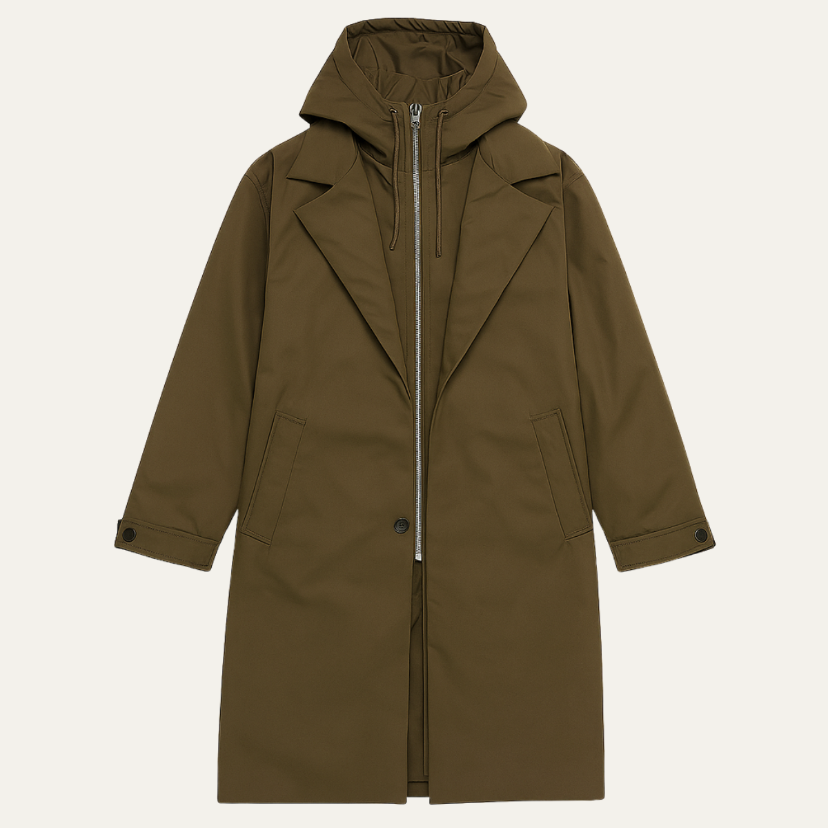 Men's Waterproof Hooded Parka Warm Long Coat - Fashinoza
