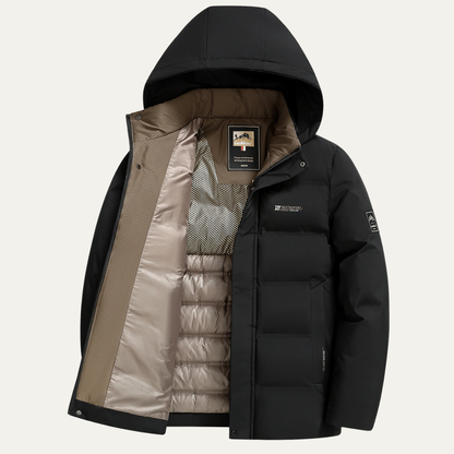 Men's Cotton Padded Winter Jacket with Hood