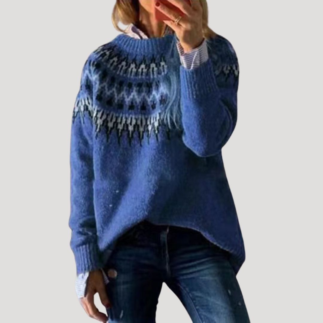 Kayla | Women’s Spring Nordic Pattern Sweater