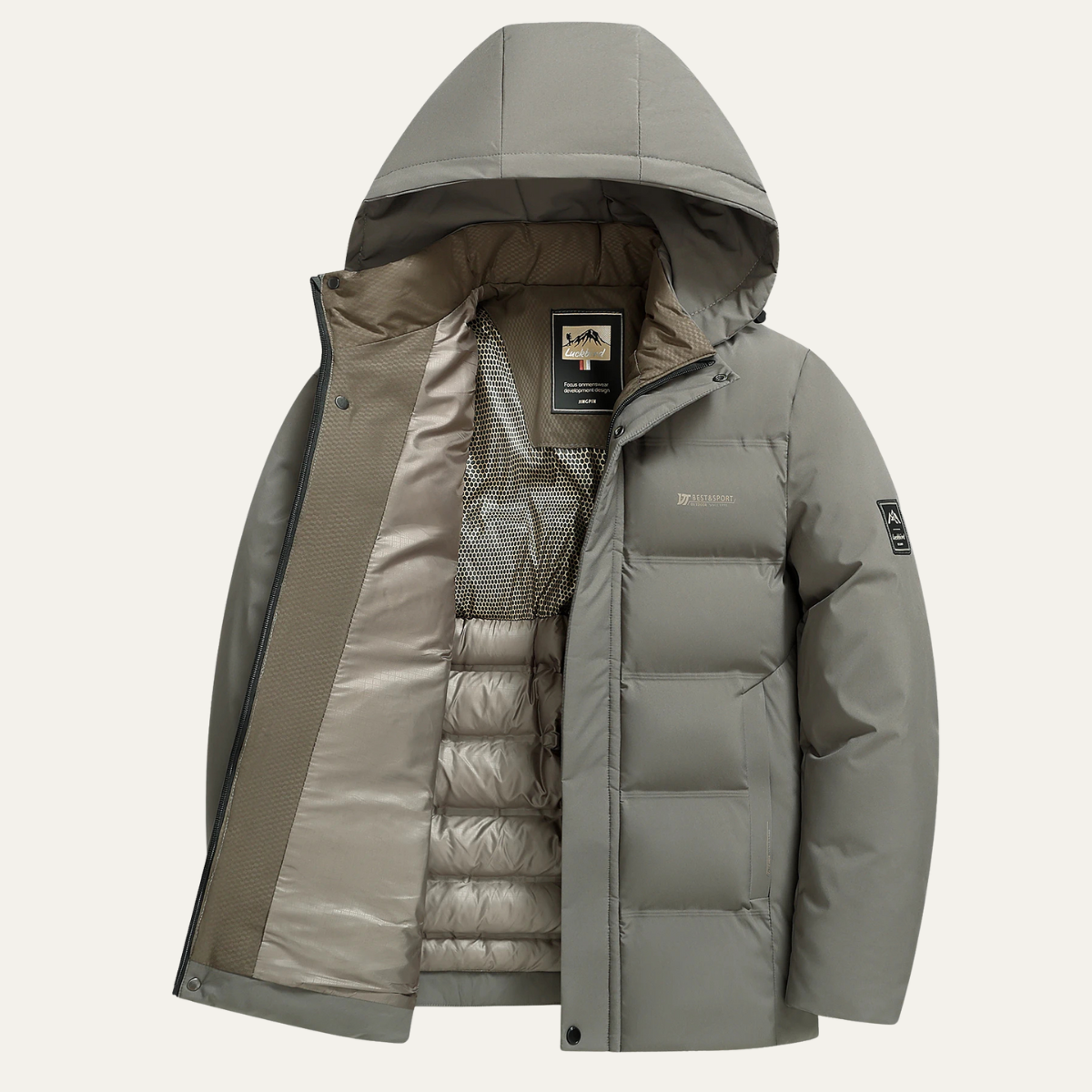 Men's Cotton Padded Winter Jacket with Hood