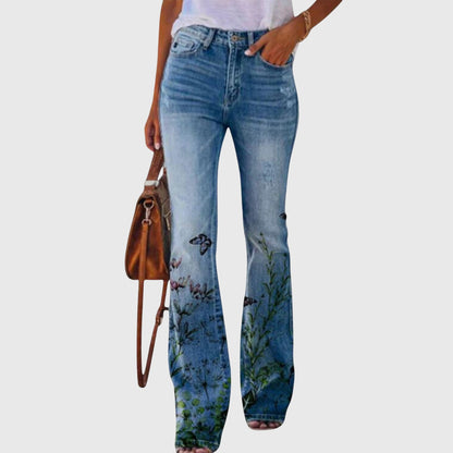 Chloe | Womens Floral Printed Skinny Jeans