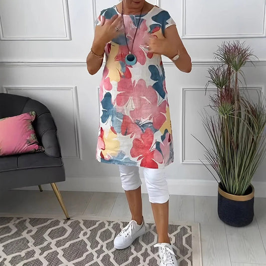 Women's Short Sleeve Summer Dress - Fashinoza