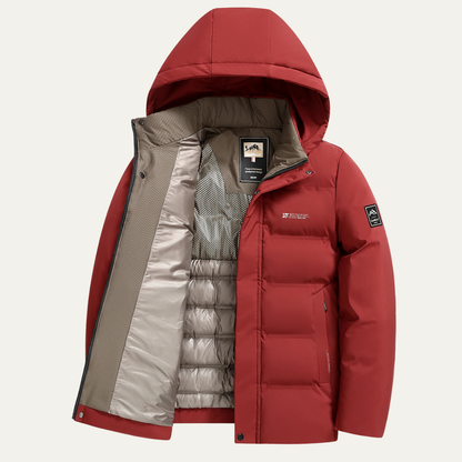 Men's Cotton Padded Winter Jacket with Hood