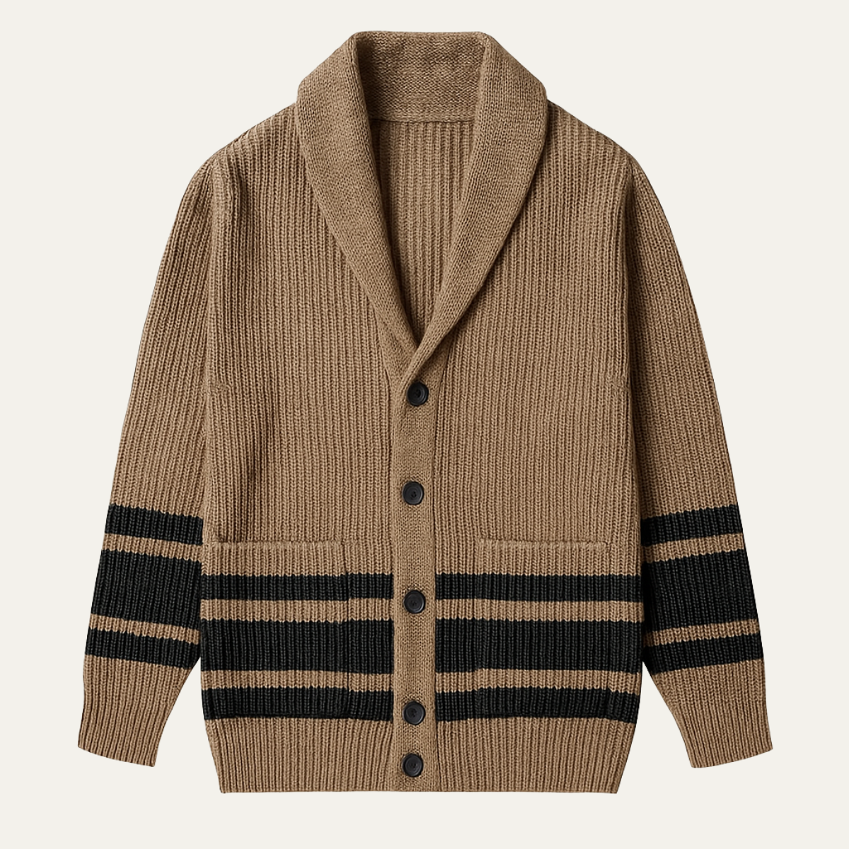 San Marino Men's Thick Knitted Cardigan Warm Lapel - Fashinoza