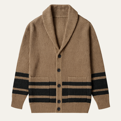 San Marino Men's Thick Knitted Cardigan Warm Lapel - Fashinoza