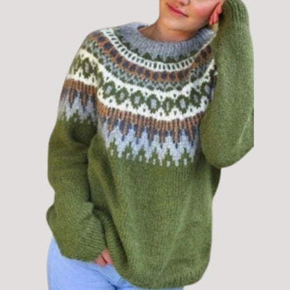 Kayla | Women’s Spring Nordic Pattern Sweater