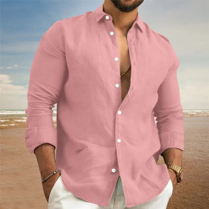 Men's Cotton Linen Shirt Lightweight