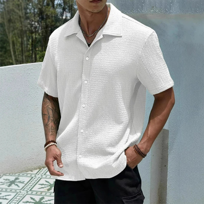 Men's Lightweight Button-Up Streetwear Shirt