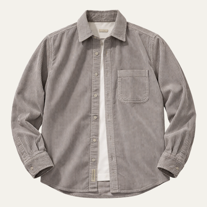 Vicenza Men's Corduroy Shirt Jacket Thick Retro - Fashinoza