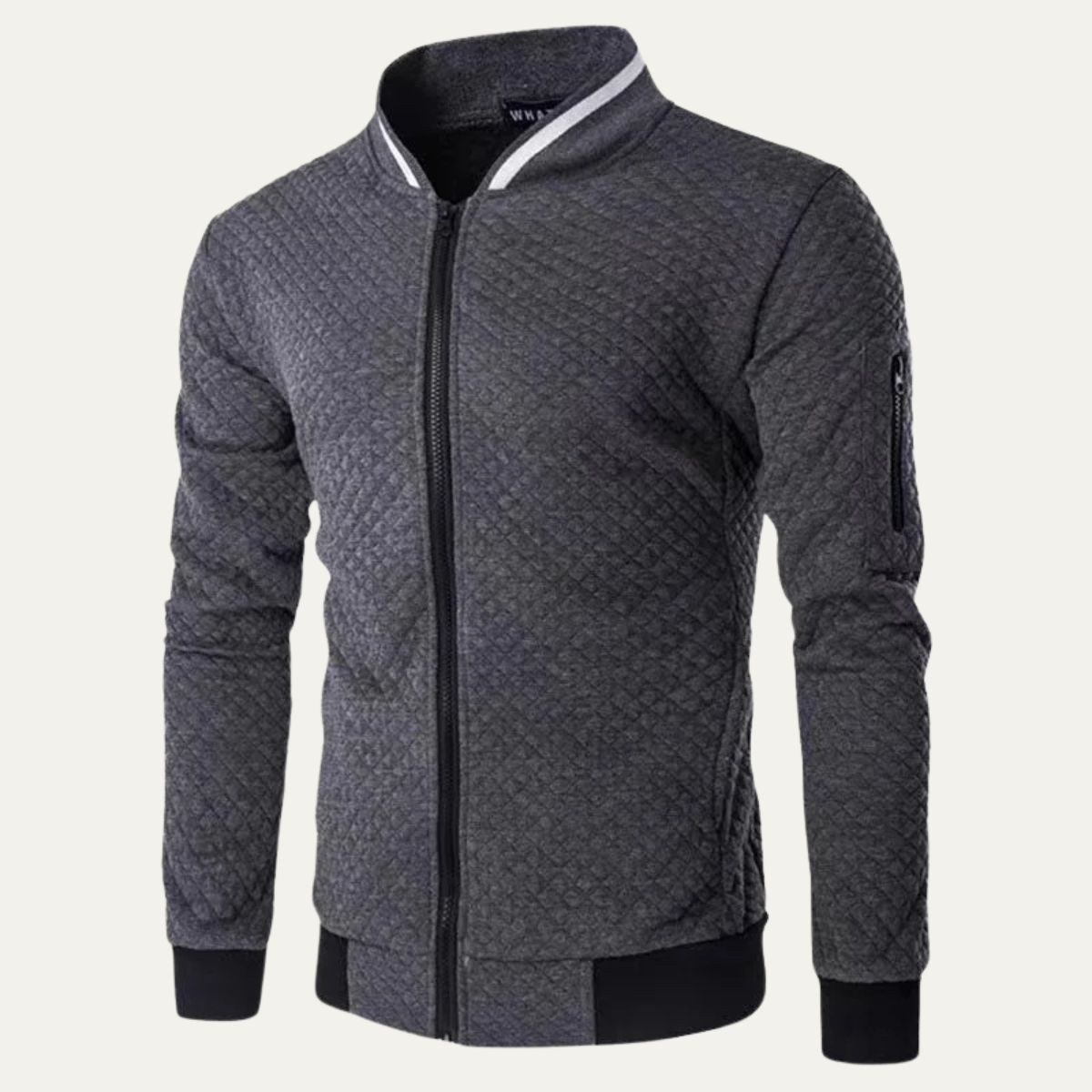 Men's Diamond Quilted Bomber Jacket Lightweight