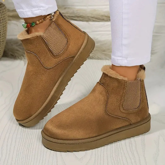 Women's Solid Color Short Boots - Fashinoza
