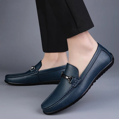 Men's Slip-On Loafers Formal Leather Black