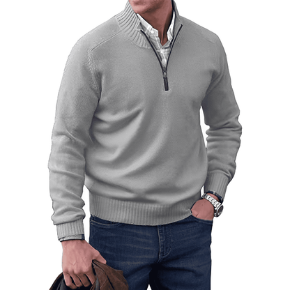 Benoit Women's Cashmere Sweater Autumn Zipper