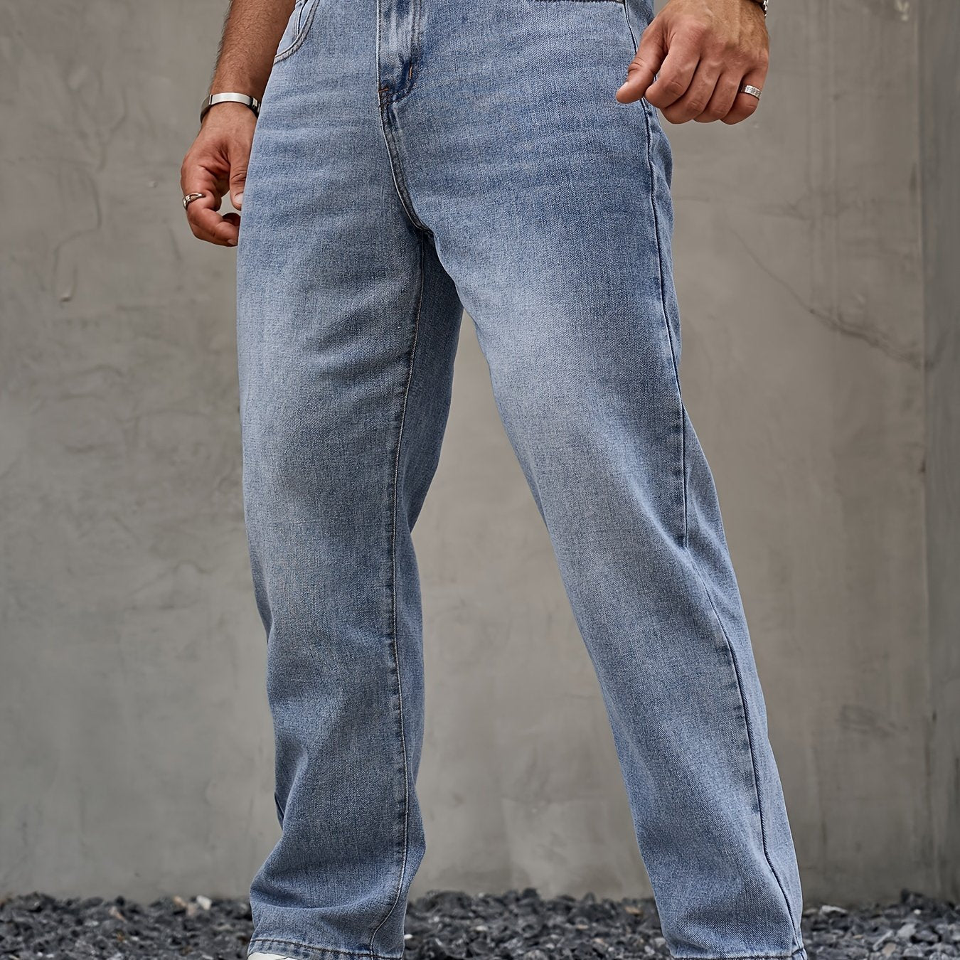 Straight Leg Denim Jeans Pants - Fashinoza
