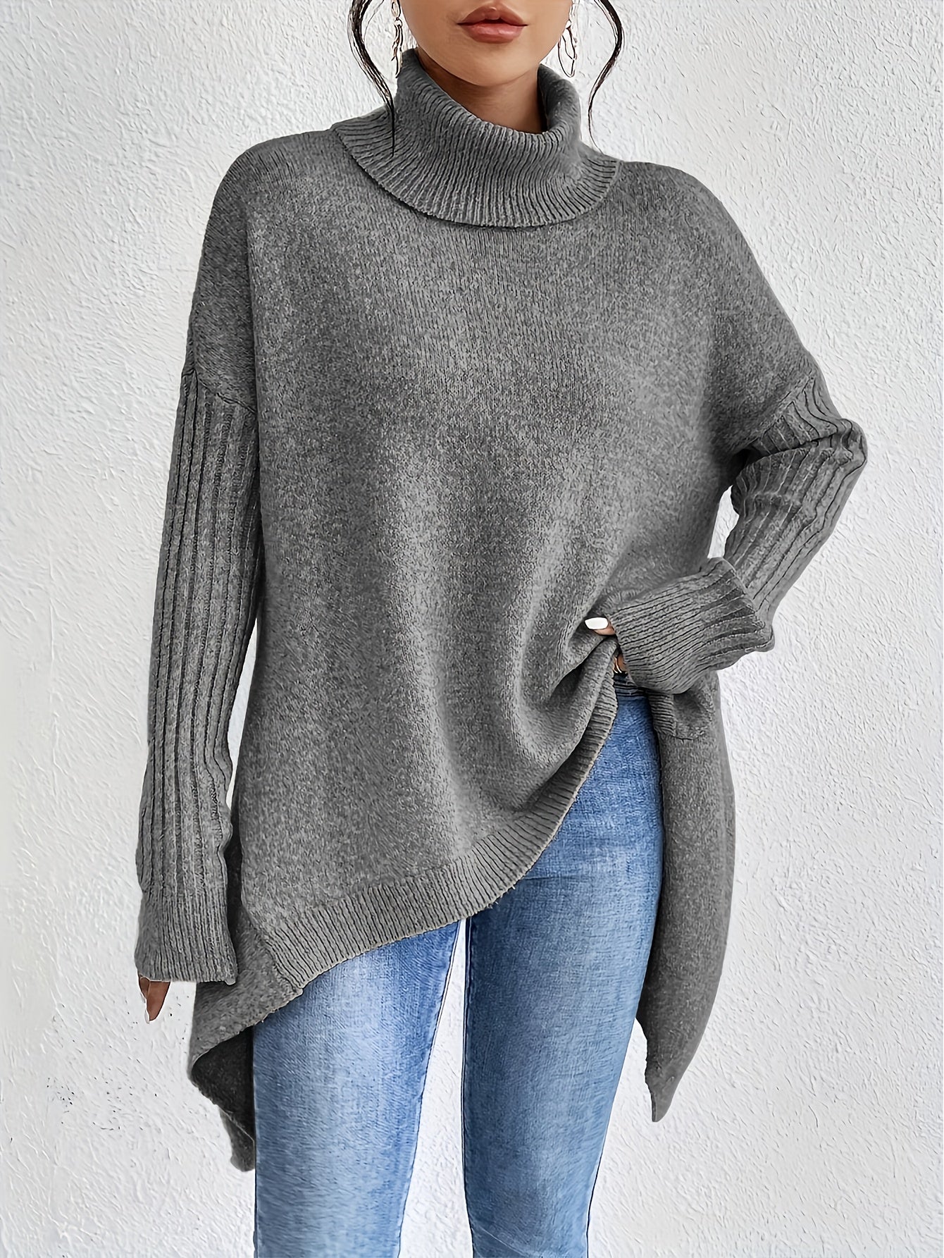 Isolde | Oversized Turtleneck Knit Sweater