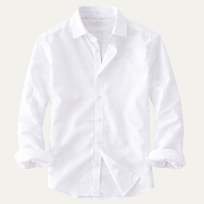 Men's Linen Italian Style Button Up Shirt - Fashinoza