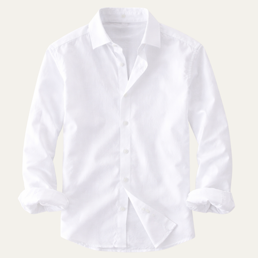 Men's Linen Italian Style Button Up Shirt - Fashinoza