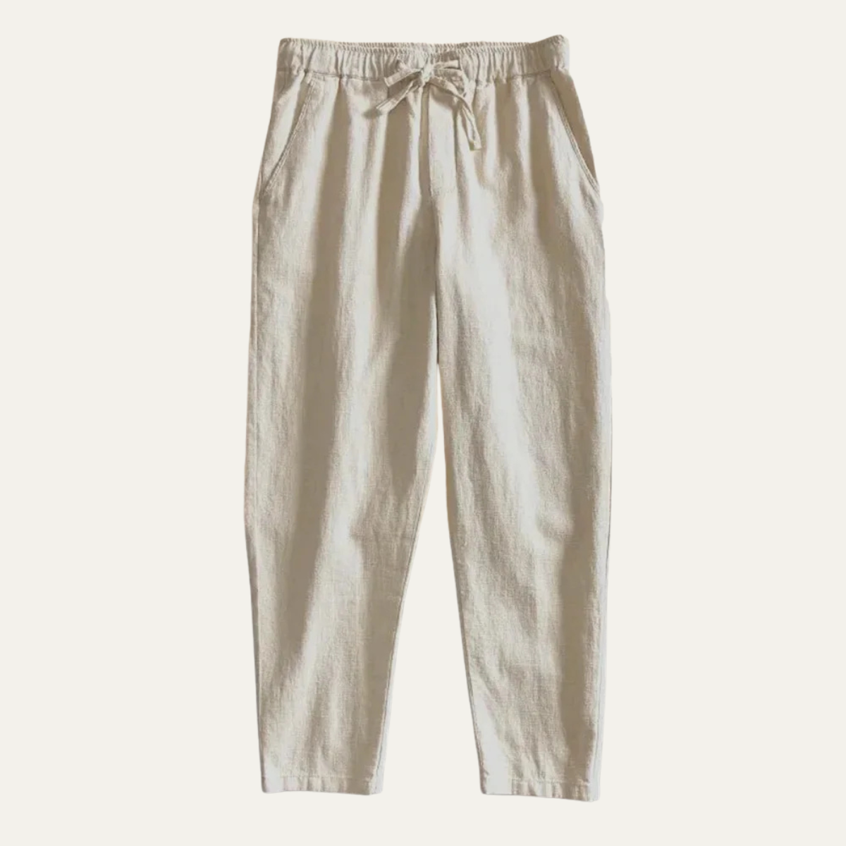 Men's Linen Jogger Pants Elastic Waist Lightweight - Fashinoza