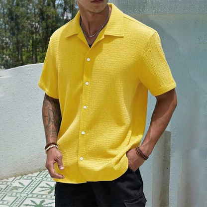 Men's Lightweight Button-Up Streetwear Shirt