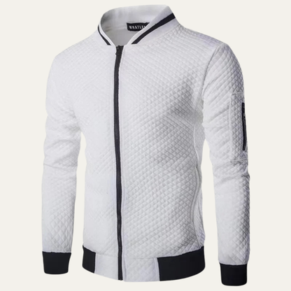 Men's Diamond Quilted Bomber Jacket Lightweight
