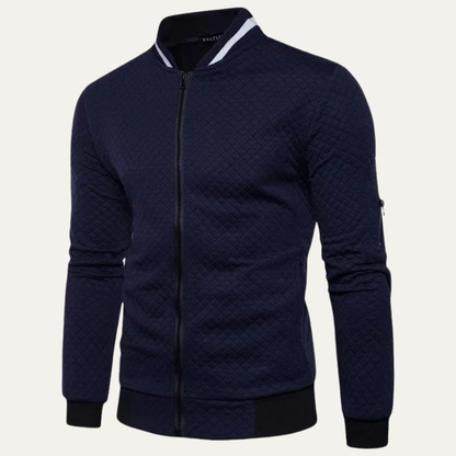 Men's Diamond Quilted Bomber Jacket Lightweight