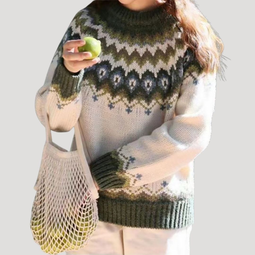 Kayla | Women’s Spring Nordic Pattern Sweater