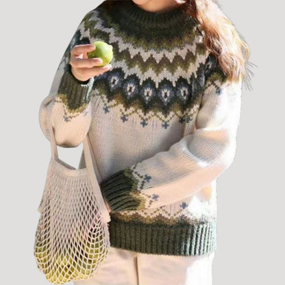 Kayla | Women’s Spring Nordic Pattern Sweater