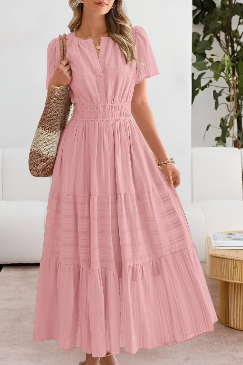 Women's Summer Dress Gathered Waist Detail