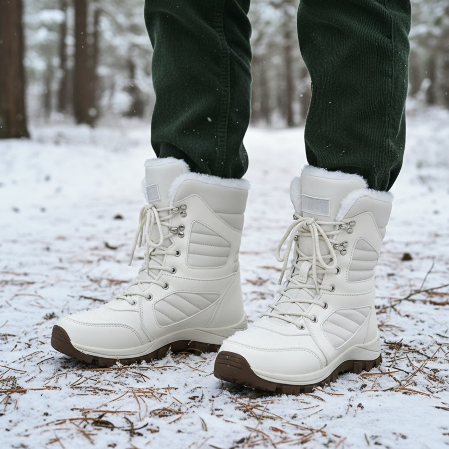 Women's Thermal Fleece Lined High Top Snow Boots Resilient Weatherproof Winter Booties