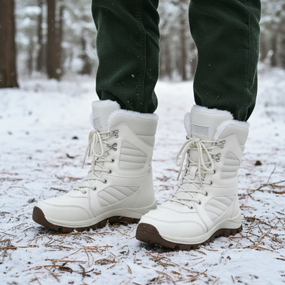 Women's Thermal Fleece Lined High Top Snow Boots Resilient Weatherproof Winter Booties