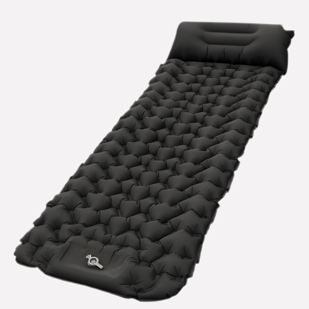 Inflatable Camping Air Mattress with Built-In Pump and Pillow