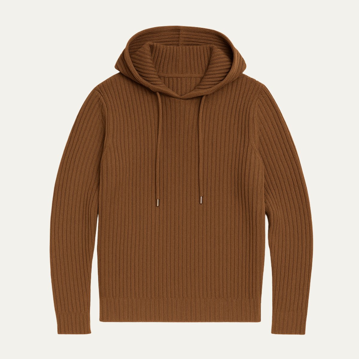 Men's Slim Fit Ribbed Knit Hoodie Sweater - Fashinoza