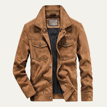 Montclair Men's Suede Cargo Jacket Lightweight