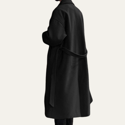 Men's Wool Wrap Coat Camel Color With Belt