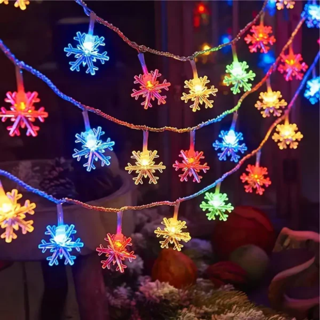 Led Snowflake Fairy String Lights - Fashinoza