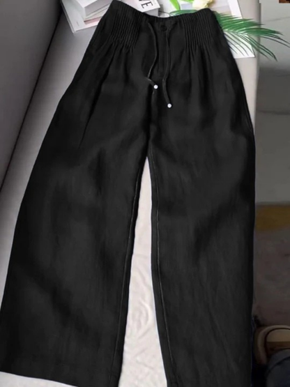 Women's Drawstring Wide Leg Pants