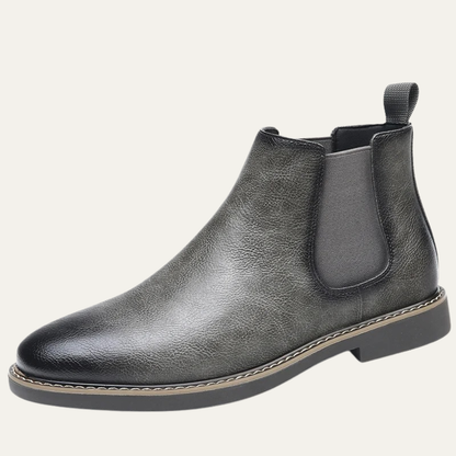 Vernaccia Men's Ankle Leather Shoes Pointed Toe Brown