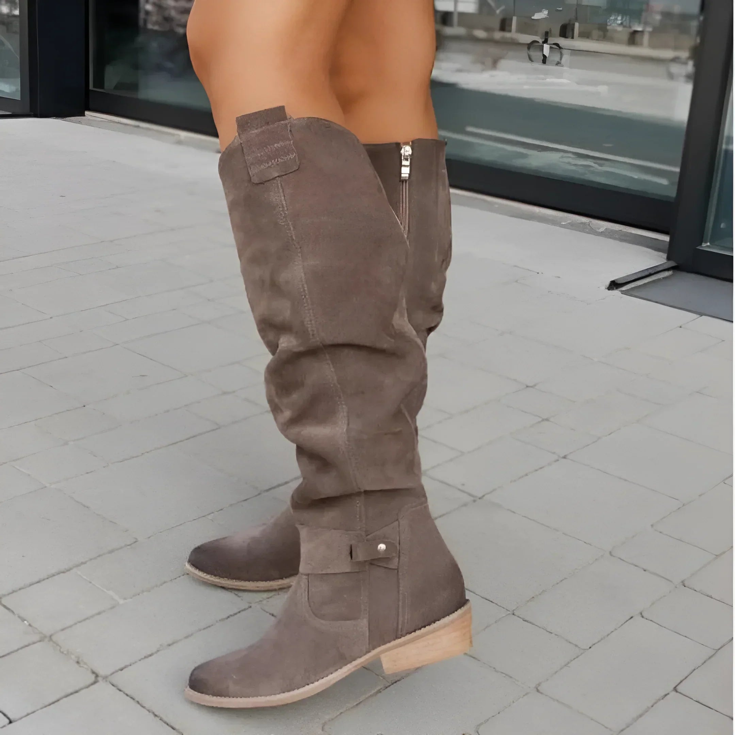 Women's Suede Knee High Boots