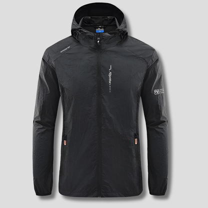 Men's Hooded Summer Jacket Windproof Water Resistant