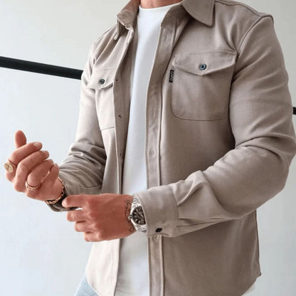 Men's Casual Shirt Jacket Cotton Overshirt