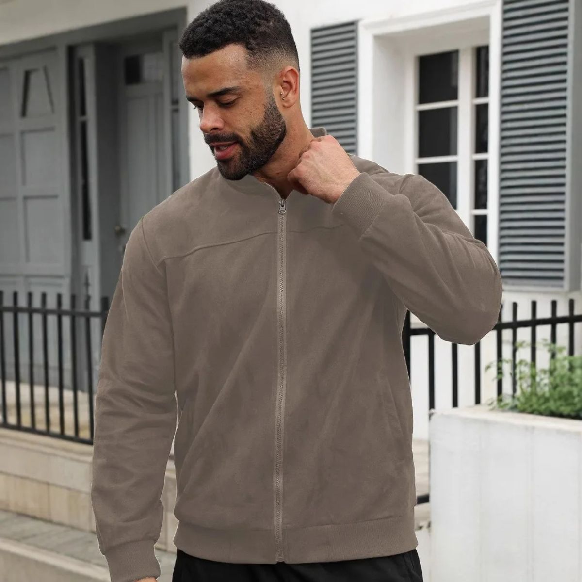 Men's Modern Suede Jacket