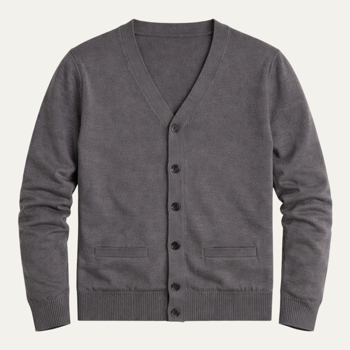 Men's V Neck Lightweight Knit Cardigan - Fashinoza
