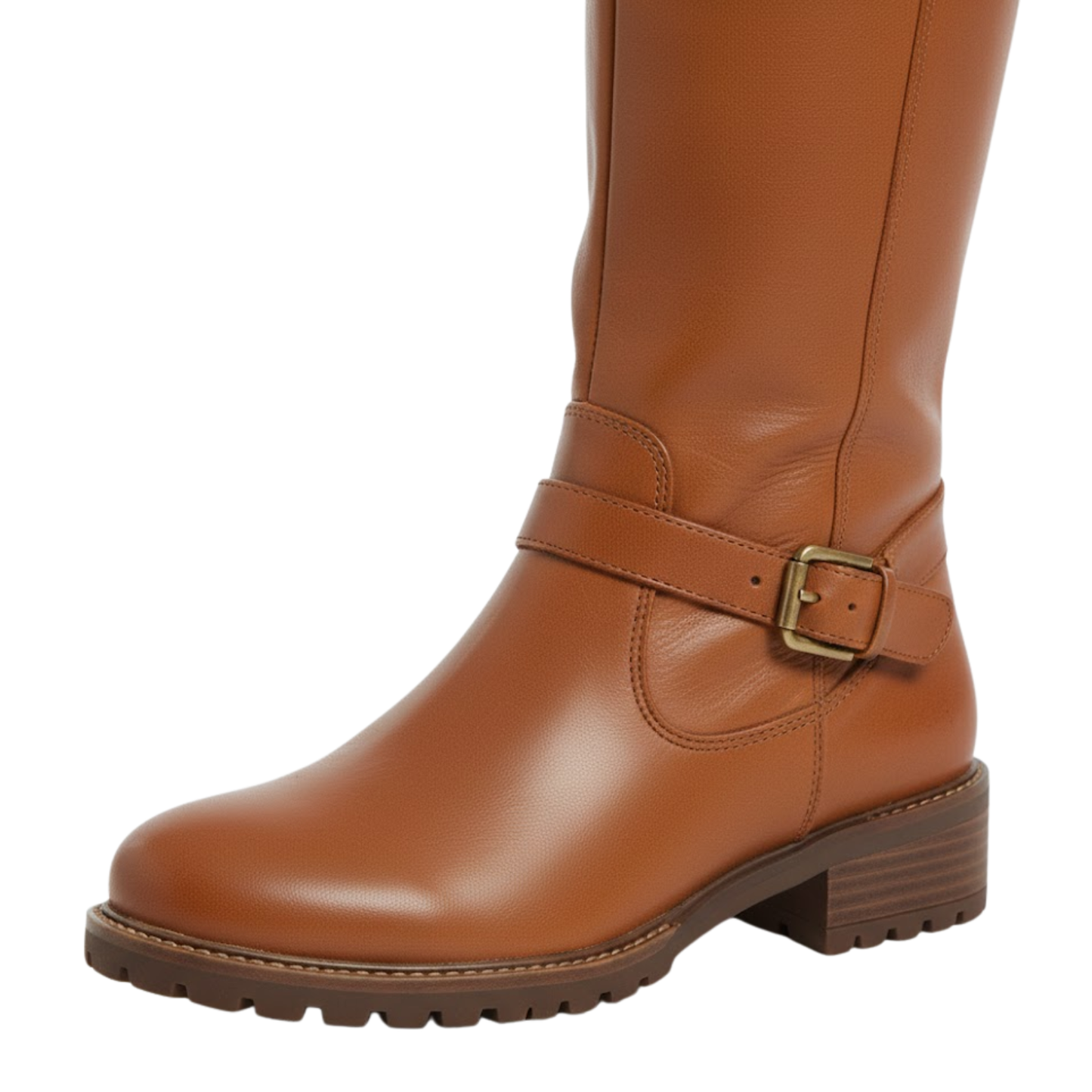 Women's Riding Boots Round Toe Chunky Heel Over-the-Knee High Boots