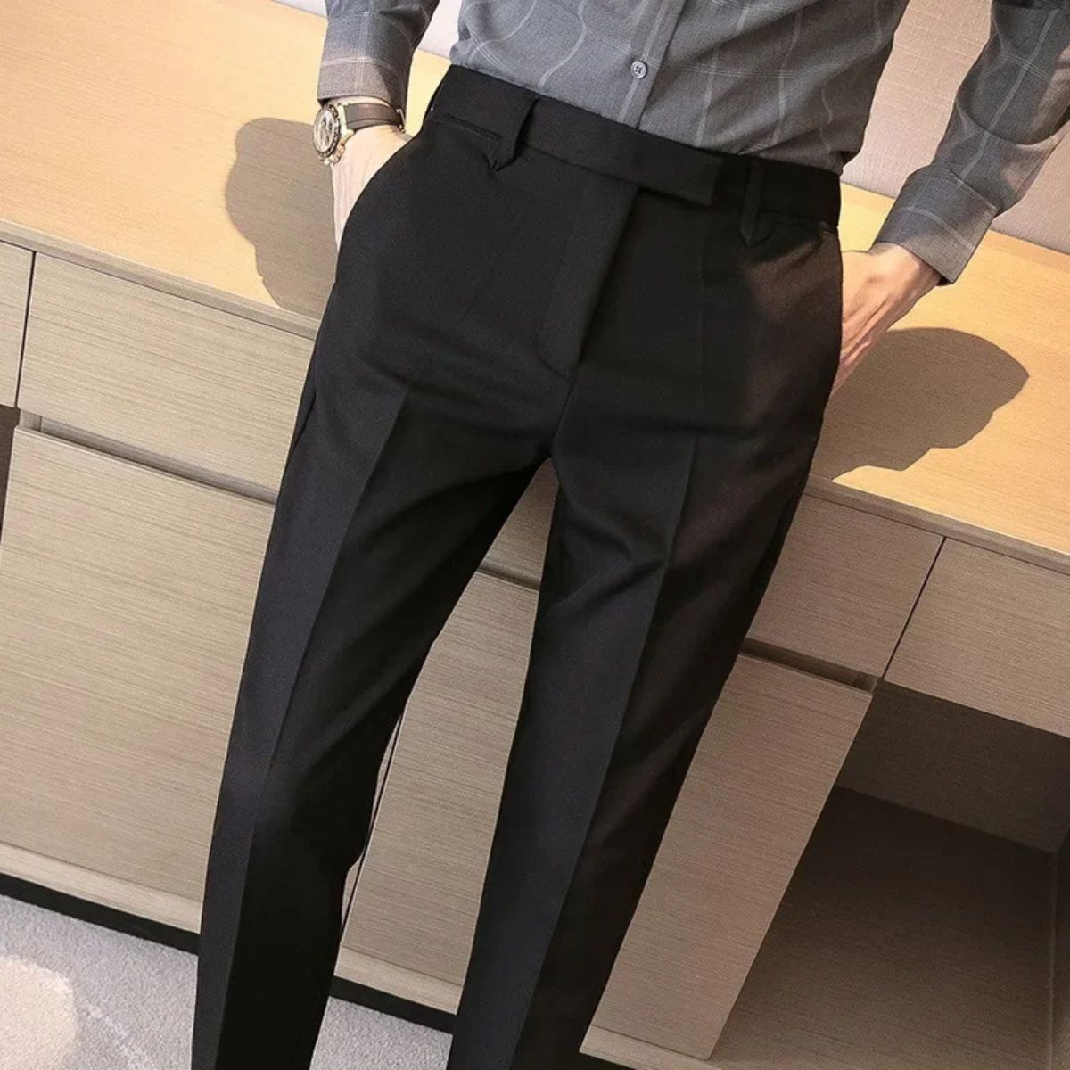 Men's Elegant Business Pants Silicon Fabric