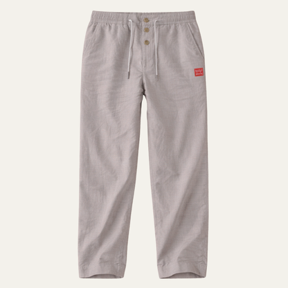 Men's Cotton Linen Straight Leg Pants Lightweight - Fashinoza