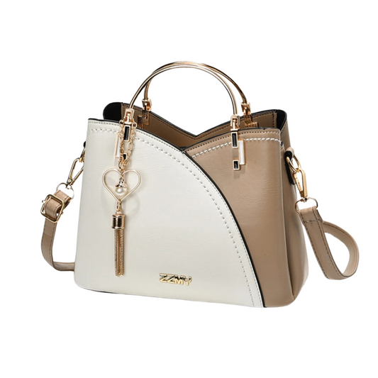 Women's Patchwork Pu Leather Handbag - Fashinoza