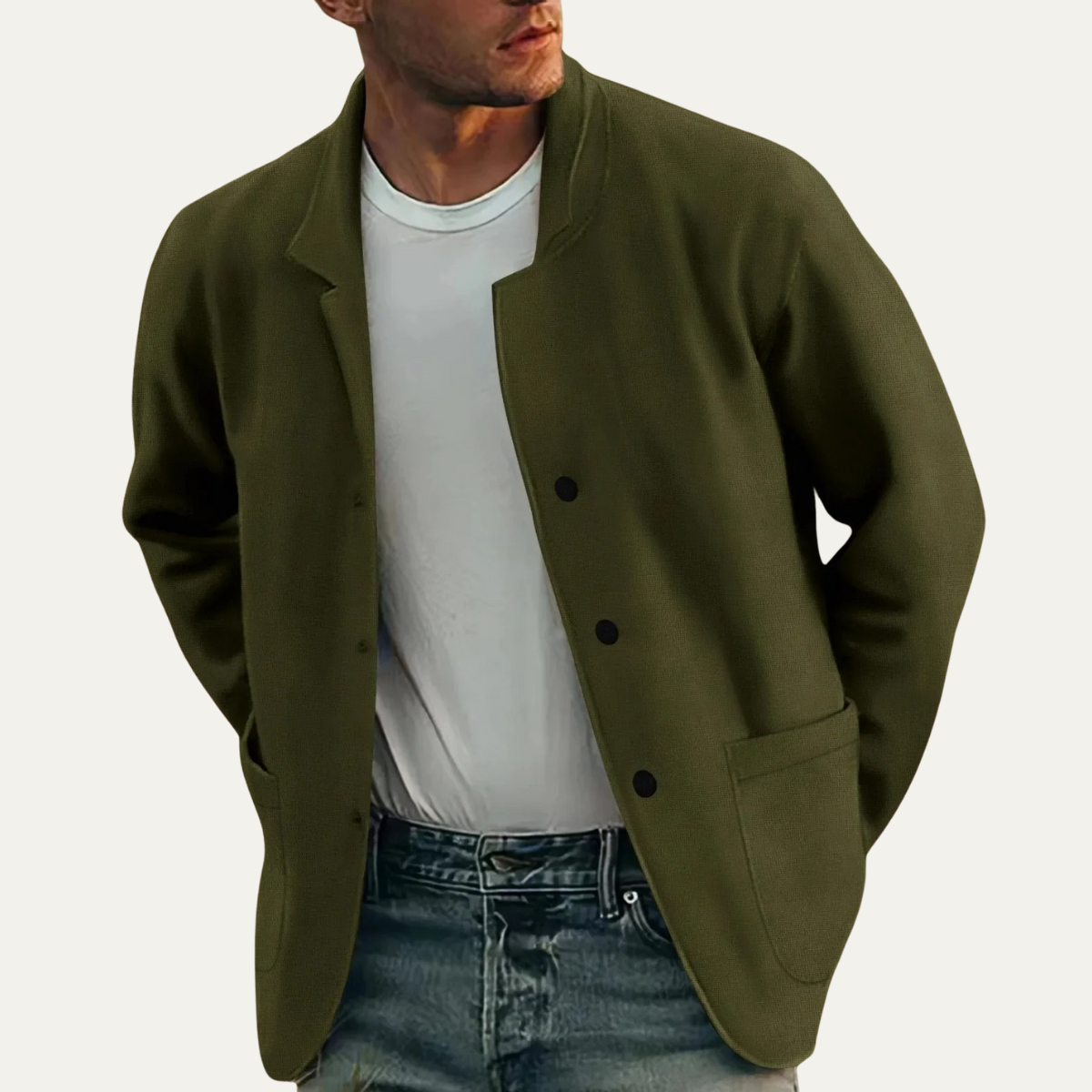 Men's Blazer Jacket Lightweight Beechwood Brown